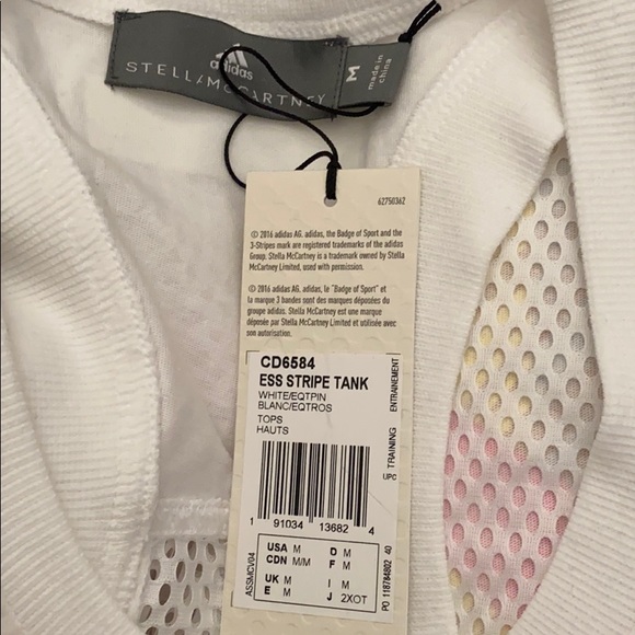 Stella McCartney Adidas Stripe Tank New With Tags - Picture 5 of 8